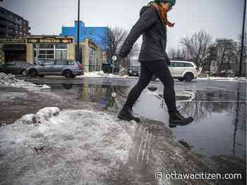 Thaw follows freezing rain storm, leaving a whole lot of puddles - Ottawa Citizen