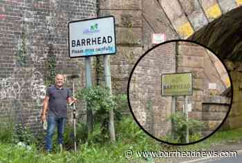 'I was stunned by how dirty the sign was': Barrhead man takes matters into his own hands - barrheadnews.com