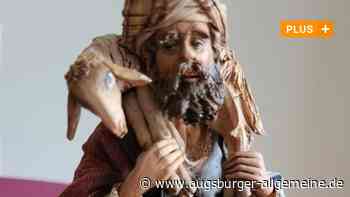 Krippenfiguren: Der Hirte mit dem Lamm auf der Schulter