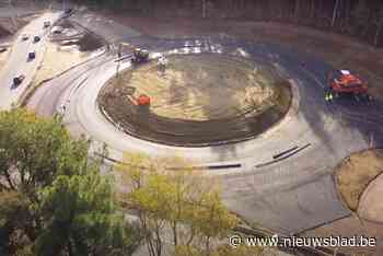 Nieuwe rotonde bij Geel-Oost is bijna klaar - Het Nieuwsblad