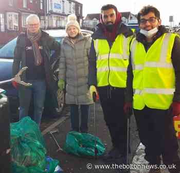 Temple in litter pick challenge - The Bolton News