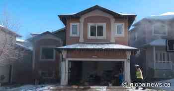 Firefighters battle difficult blaze at southeast Edmonton home