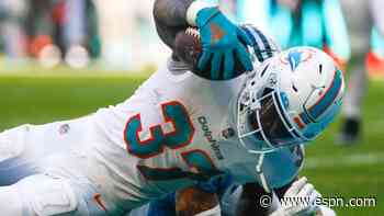 Dolphins back from bye with 3 RBs on COVID list