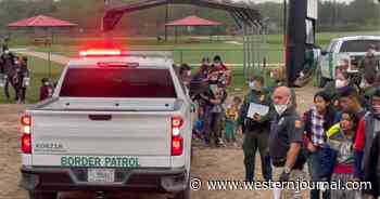 Watch: Hundreds of Illegal Immigrants Cross US Border as Biden's Authorities Stand By Watching