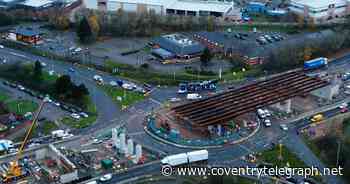 Live: A46 closed in Coventry due to flyover being built - Coventry Live