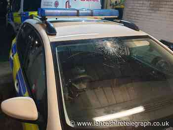 Police car damaged during weekend crime spree