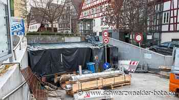 Baustelle in Nagold: Traube-Tiefgarage öffnet nun doch erst im Januar wieder