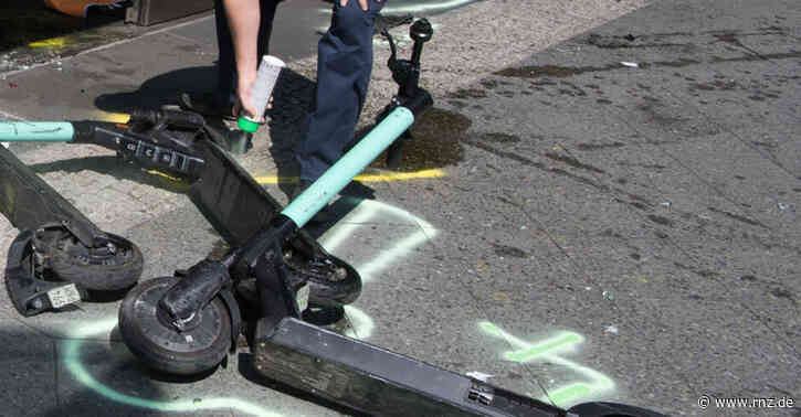 Mannheim:  Unfall zwischen Straßenbahn und E-Scooter-Fahrer