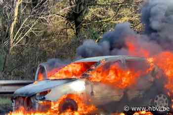 Zware verkeershinder op E313 in Beringen door brandende auto - Het Belang van Limburg