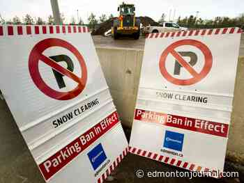 Parking ban on Edmonton's arterial roads, bus routes to take effect 7 p.m. Tuesday