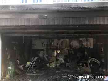 Firefighters confine blaze to Stittsville garage before it could spread into home