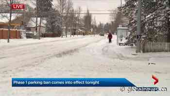 Parking ban issued for Edmonton amid heavy snowfall