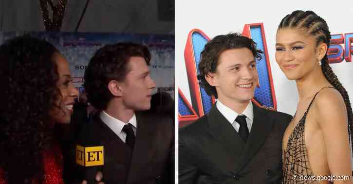 Tom Holland Had To Stop An Interview So He Could Watch Zendaya Walk The Red Carpet At The "Spider-Man: No Way Home" Premiere - BuzzFeed News