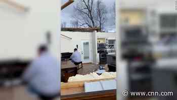 Man plays piano in home destroyed by tornado