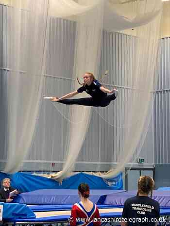 Whitworth Community High School students jumping for joy after making next stage of trampolining competition