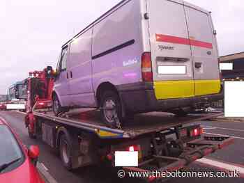 Van seized after being left blocking Deane Road, Bolton