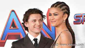 Tom Holland and Zendaya Beam While Adorably Posing Together At 'Spider-Man' Premiere - Yahoo Entertainment