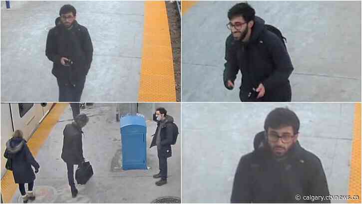 Calgary police release photos of downtown LRT assault suspect