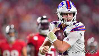 Bills QB Allen: Sprained foot 'quite a bit better'