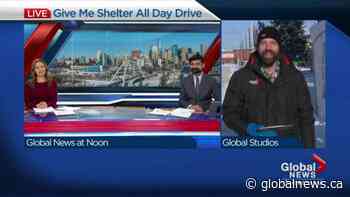 Global Edmonton’s 18th annual Give Me Shelter donation drive on a chilly Wednesday