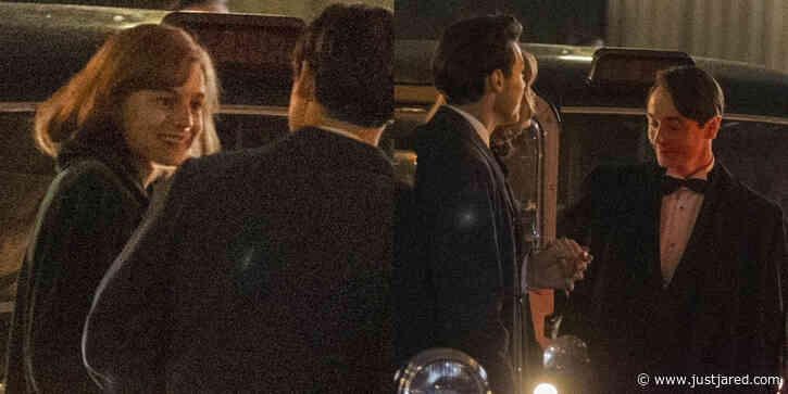 Harry Styles & Emma Corrin Film Night Scenes for 'My Policeman' in London