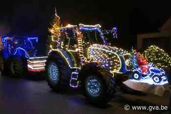 Tractor Kerstrun rijdt rond vanuit gesloten startzone (Geel) - Gazet van Antwerpen