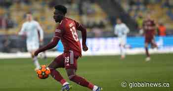 Edmonton-raised star Alphonso Davies named Canada Soccer player of the year
