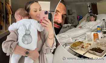 Kate Ferdinand shares snap of Rio eating Chinese food just after she gave birth - Daily Mail