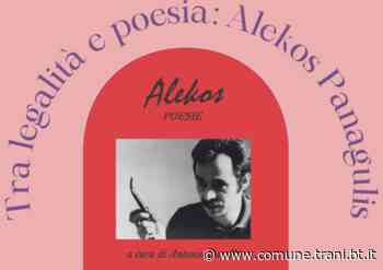 VENERDI' LA PRESENTAZIONE DEL LIBRO DI POESIE DI PANAGULIS - Città di Trani