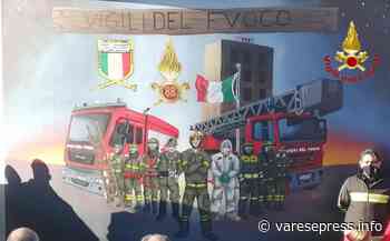 Inaugurato Murales alla sede dei vigili del fuoco di Busto e Gallarate - Varese Press - giornale online
