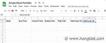 DIY Guide to Tracking Stock Portfolio With Google Sheet