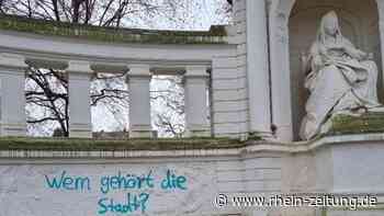 Stadtreinigung kommt nicht zur Ruhe: Auch das Denkmal der Kaiserin in Koblenz wurde beschmiert - Rhein-Zeitung