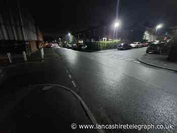 Car rammed and groups of men seen fighting in Blackburn street