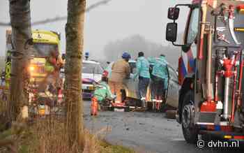 Automobilist ramt boom langs weg bij Onderdendam. Brandweer bevrijdt beknelde bestuurder - Dagblad van het Noorden