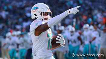 Dolphins put leading WR Waddle on COVID list