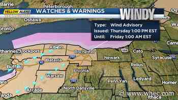 Yellow Alert for gusty winds tonight