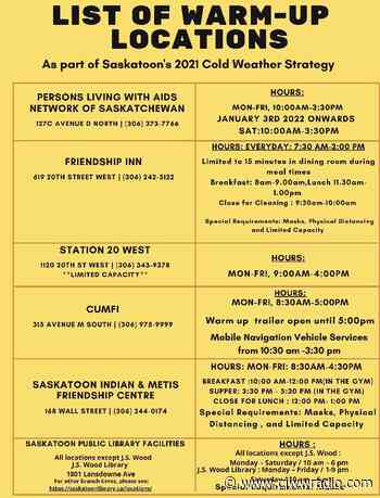 Saskatoon Cold Weather Strategy Now in Effect - CJWW