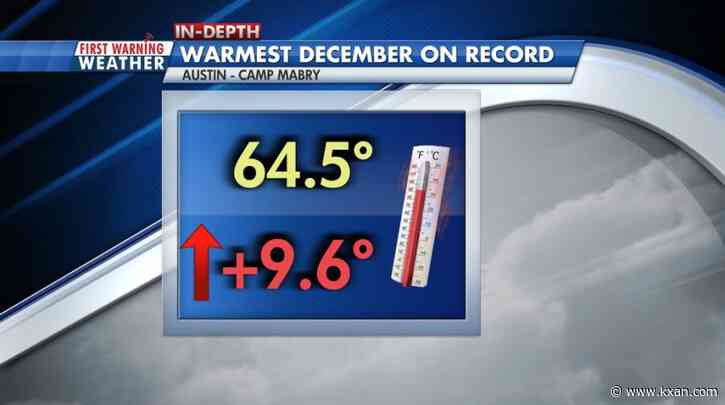 Warmest December on record; but subfreezing wind chills coming