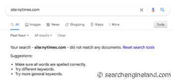 Google confirmed serving issue with Google Search results
