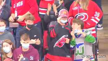 Fans welcome Canes back to PNC Arena after COVID cancellation