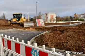 Winterwetter bremst Arbeit im Wohngebiet am Wasserturm aus - Freie Presse