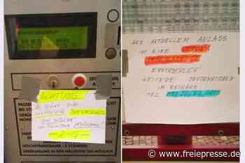 Corona: Illegale Aufkleber auf Parkscheinautomat in Burgstädt - Freie Presse