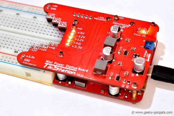 Mini bread board power station is perfect for prototyping your electronic projects