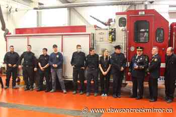 Thirty-year service pin presented to Pouce Coupe chief - Dawson Creek Mirror