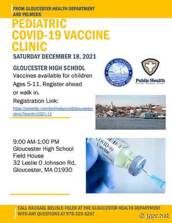 City of Gloucester Announces Pediatric COVID-19 Vaccine Clinic - John Guilfoil Public Relations LLC