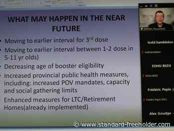 EOHU Wednesday briefing: Boosters a key focus in battling Omicron - Standard Freeholder