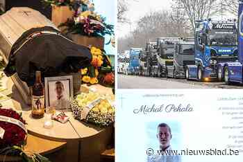 Indrukwekkende colonne van vrachtwagens brengt eerbetoon aan verongelukte trucker Michal (28)