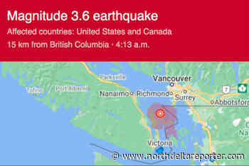 Early-morning earthquake jolts Vancouver Island, Lower Mainland - North Delta Reporter