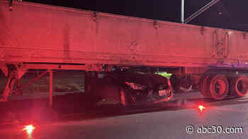 1 arrested after suspected DUI crash involving semi-truck in Fresno County, CHP says