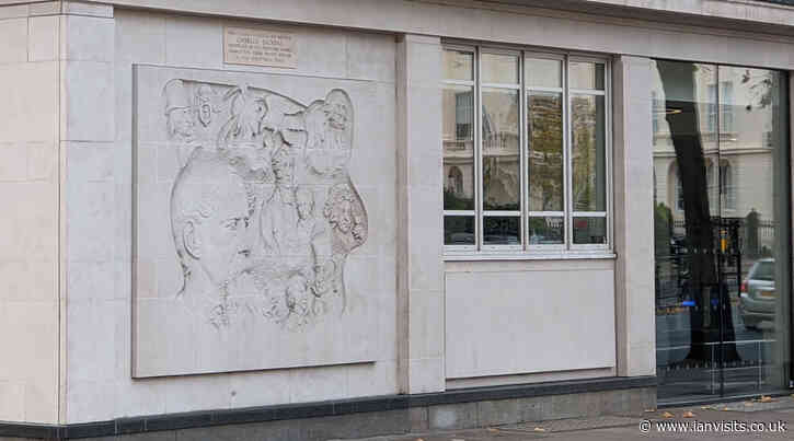 In Marylebone, a large stone plaque celebrates Charles Dickens